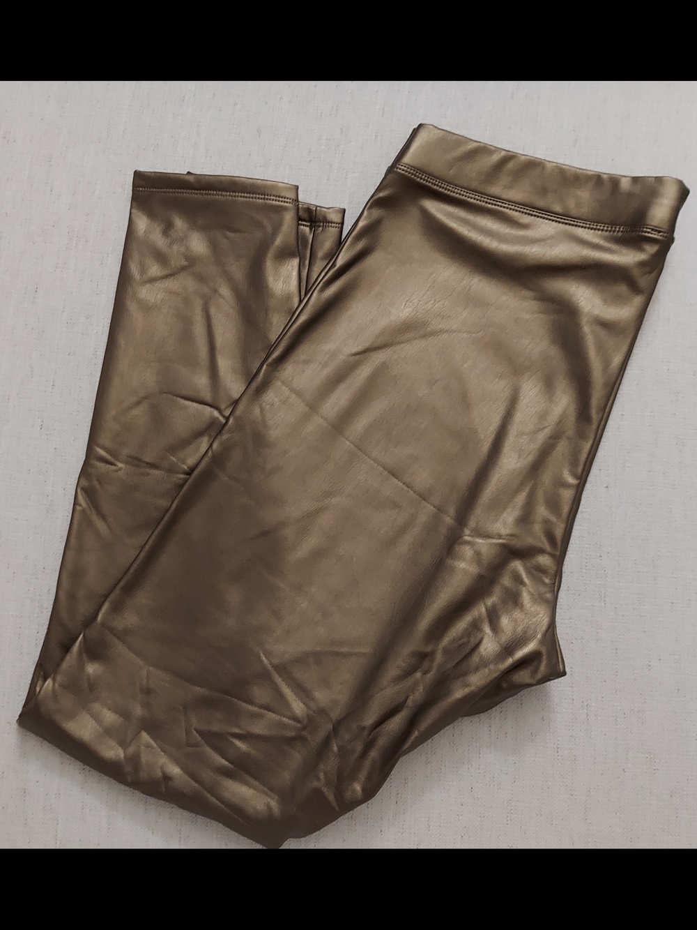 Express Metallic Bronze Tone Womens Pants Size Large B-244